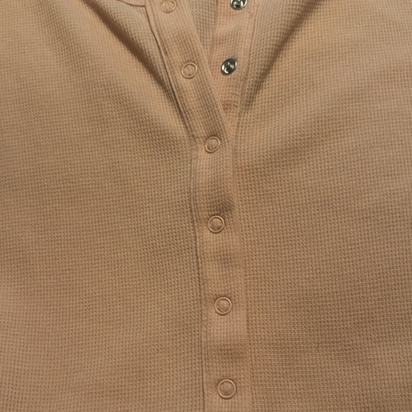 Bundle Old Navy Short Sleeve Henley Top-Black White Peach - Picture 11 of 14